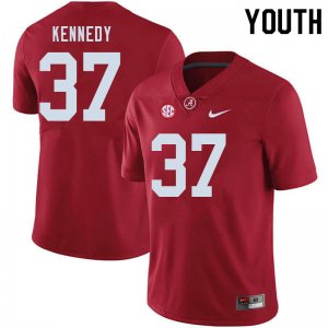 NCAA Youth Alabama Crimson Tide #37 Demouy Kennedy Stitched College 2020 Nike Authentic Crimson Football Jersey HN17U71WS